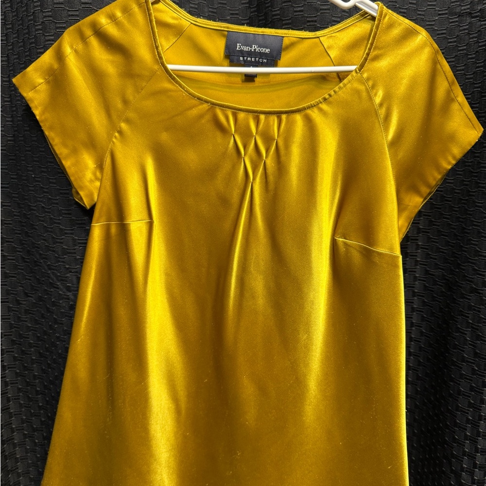 Evan Picone Women's Mustard Blouse